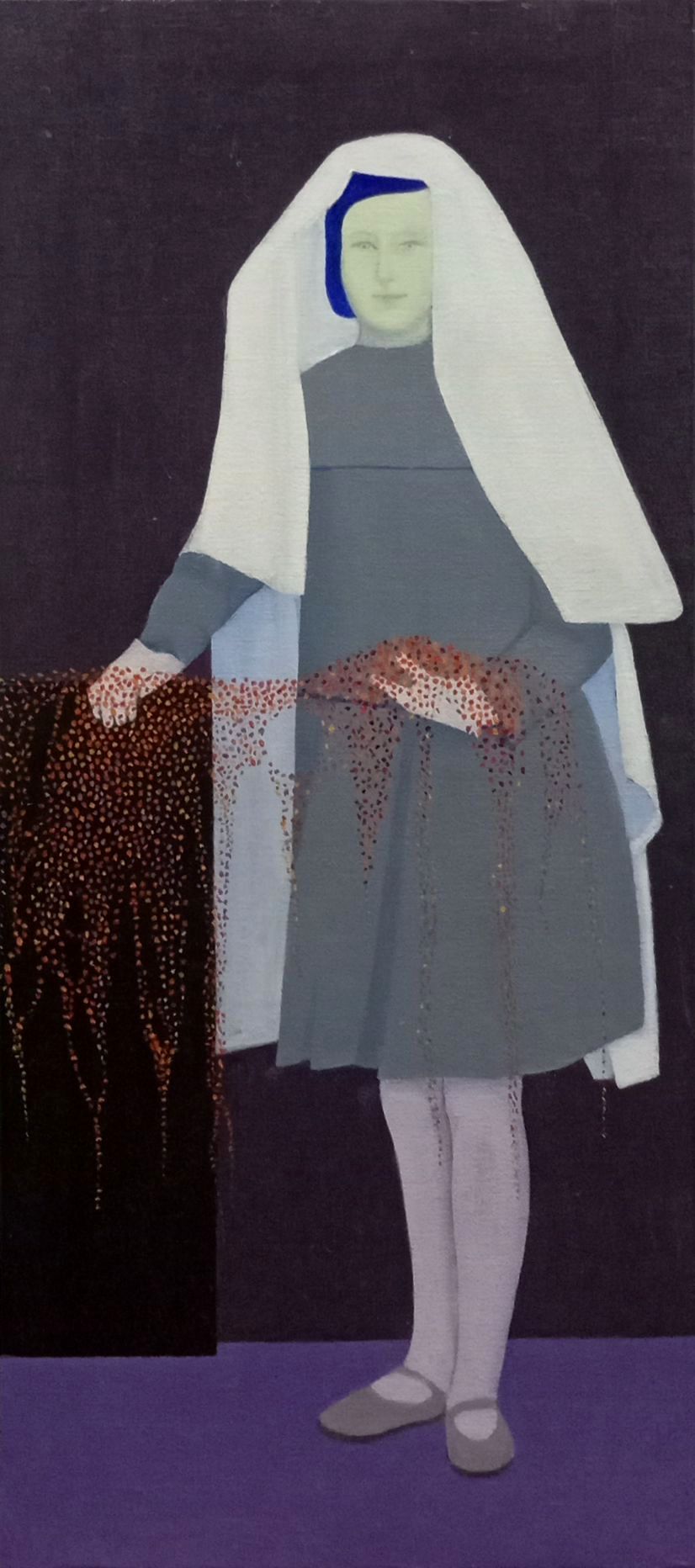 2021 La Comunión  grande de María 61x28 Óleo sobre lienzo